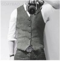 Chaleco sin mangas para hombre, chaleco Retro, abrigos para hombre, abrigo para hombre, ropa para hombre, chaquetas, ropa, chalecos acolchados tácticos para hombre, - details 1
