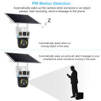 Cámara de vigilancia alimentada por energía Solar, Triple pantalla, 360 °, exterior, día-noche, a todo Color, remota, inalámbrica, 3 pantallas - details 9