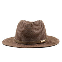 Sombrero de Sol de paja con correa para hombre y mujer, sombrero de ala ancha para vacaciones, playa, verano, UV, Panamá, venta al por mayor - details 10