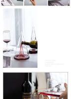 Separador piramidal de iceberg rojo de borosilicato único, botella de whisky, herramienta para verter, copa de vino - details 15