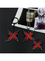 Llavero de Cosplay Genshin Impact Diseño Harbinger Rojo Rosa Gótico Colgante de Luz y Decoración - details 2