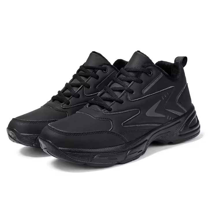 Zapatos Deportivos antideslizantes de terciopelo para hombre, calzado deportivo de invierno para la nieve, talla grande, informal, Fitness - 1