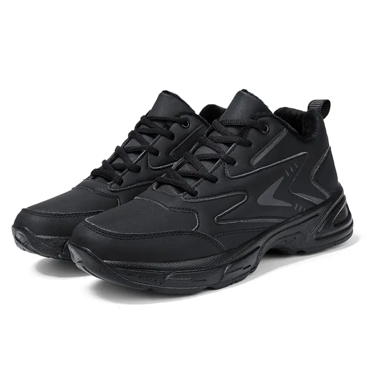 Zapatos Deportivos antideslizantes de terciopelo para hombre, calzado deportivo de invierno para la nieve, talla grande, informal, Fitness - 1