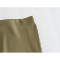 - Falda de cintura alta con textura de satén de seda francesa de estilo único para mujer8632845 - details 15