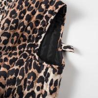 BUNO-chaleco elegante con estampado de leopardo para mujer, nueva moda 20225, chaquetas sin mangas con lazo y cuello en V, chaleco ajustado Vintage, Top corto - details 10