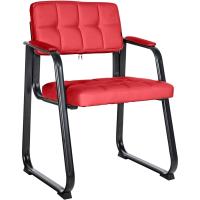 B Tapizada En Cuero Sintético I Silla De Espera con Reposabrazos I Silla Confidente con Base De Metal I Color:, Color:Negro - details 23