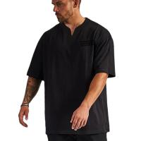 Camiseta de Deportiva de Algodón para Hombres Cuello Redondo, Manga Corta, Impresión Gráfica, Perfecta para Primavera/Verano, Lavable en Máquina - details 2