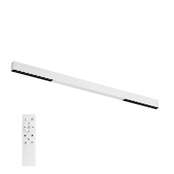 CBJKTX Luz de techo LED Negra 32W Larga Moderna Regulable con Control Remoto 107CM Lámpara de Cocina para Sala de Estar Dormitorio Oficina - 1