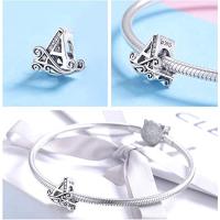 Dijes de letras de Plata de Ley 925 para pulseras Pandora, cuentas iniciales del alfabeto, regalo de joyería para mujer - details 2