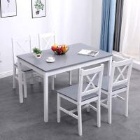 Juego de comedor para 4 personas, mesa de comedor con 4 sillas, juego de mesa de cocina de madera, mesa de comedor y sillas, juego de muebles de ahorro de espacio para cocina y sala - details 0