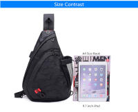 Mochila de Pecho Camuflada Negra para Hombres Bolsa Deportiva Impermeable para Viajes Gran Bolsa Cruzada para Niños y Adultos - details 5