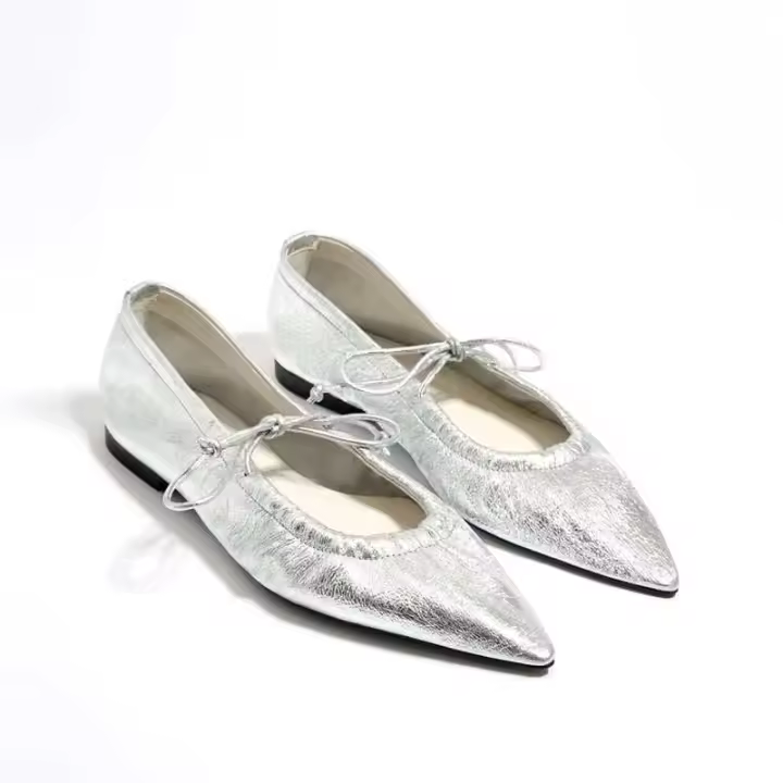 Tacones casuales de moda para mujer, zapatos planos cómodos y ligeros, tacones altos de talla grande, estilo puntiagudo, para trabajo y uso diario - 1