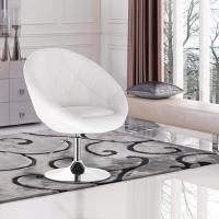 Taburete de Bar de Acero Cromado Taburete Bajo de Silla de Bar Taburete de Conferencia de Peluquería Taburete de Oficina Blanco BH41ws-1 - details 1