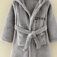 Albornoz con capucha de manga larga para niños, bata con estampado de dibujos animados, ropa de dormir para niños y niñas, invierno y otoño - details 6
