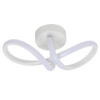 Goeco Lámpara de Techo LED 20W Plafón Moderno Curva 2500LM 3000K Luz Blanca Caliente para Sala de Estar Dormitorio Hogar 220V Eficiencia de Energía Iluminación Decorativa Montaje Semi-sueyo - details 0