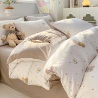 Conjunto de Cama Floral Retro Coreano Sábanas de Algodón Lavado 100%, Funda de Edredón Suave, Funda de Almohada - details 27