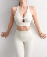 Top corto de nailon para Yoga para mujer, sujetador deportivo para gimnasio, almohadilla para el pecho, Top transpirable ajustado elástico extraíble, 6 colores - details 3