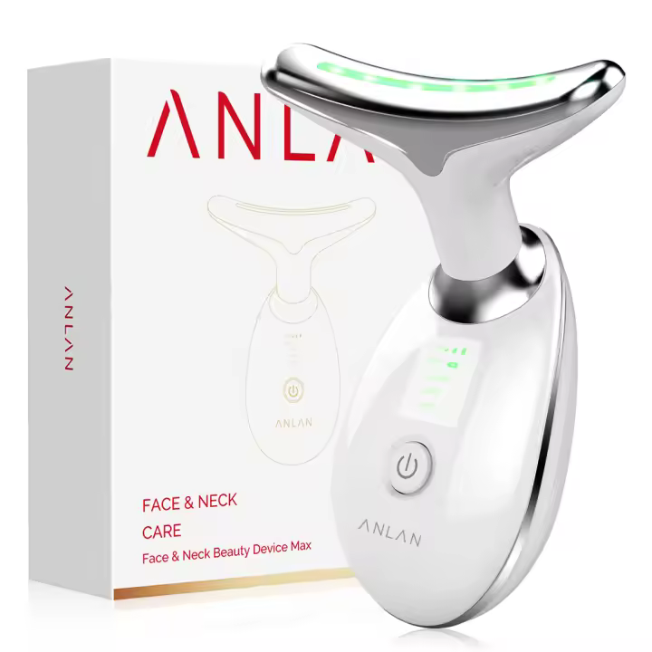ANLAN Masajeador de Cuello y Rostro para Reducir Doble Mentón Anti Arrugas de Cuello Terapia de Fotones LED Para Todo Tipo de Piel - 1