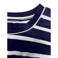 Vestido largo de manga corta con cuello redondo a rayas y cintura elegante con vestidos de encaje utilizados para la fiesta de verano de las mujeres - details 17