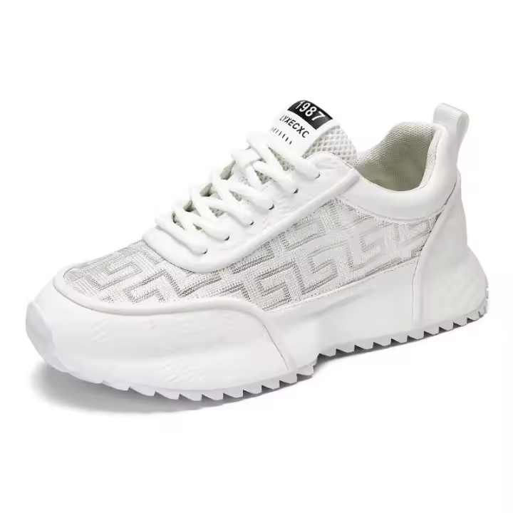 Nuevo Última moda barata 1986 deportes elásticos diseño de lujo blanco 39-44 zapatos con elevador para hombres precio bajo - 1