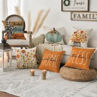 Fundas para Cojines , Juego de 4 Fundas de Almohada decorativas de Tela de Lino para Granja, Color sólido para Sala de estar y sofá - details 2