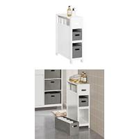 Carro Utilitario con 2 Estantes y 2 Bandejas Mueble Auxiliar de Ruedas para Baño, Cocina - details 9