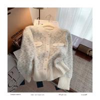 Chaqueta tipo suéter de estilo francés para mujer, cárdigan de punto súper hermoso grueso y de alta gama para otoño e invierno - details 29