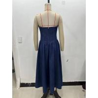 OUWU- Straplss Dnim Drss Primavera 2025 Cintura alta A-lin Bach Casual Cómodo y adelgazante Vrsatil Patchwork Strt - details 13