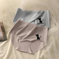 Bragas sin costuras para mujer, lencería de seda helada, bragas de gato, ropa interior Sexy, conjunto de ropa interior íntima ultrafina, 3 uds. - details 8