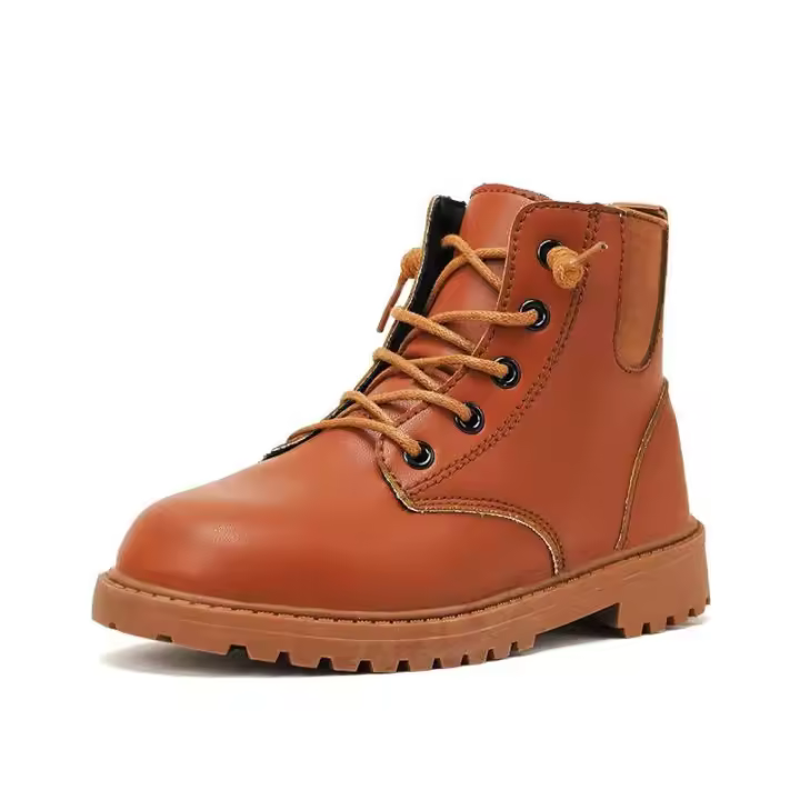 Nuevas botas de vaquero de moda, zapatos de cuero de invierno para niños, senderismo al aire libre 2025, 26-38 #   Tamaño grande barato - 1