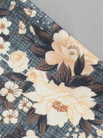 Vestido Casual de Manga Larga con Estampado Floral de Parche Moda Otoño 2024 para Mujeres - details 5