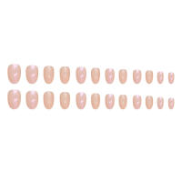 Uñas Postizas Aurora Glitter 24 Piezas Oval Corto Simple Con 1 Pegamento Y 1 Lija Material De Resina Origien China Continental - details 3