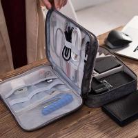 Bolsa organizadora de almacenamiento de 3 capas: multiusos para tecnología, cosméticos y gestión de cables con diseño de diseño inteligente - details 7