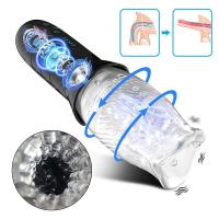 Entrenador de Placer Rotativo Automático Vibrador Oral Real para Hombres Copa de Espiral de Moción - details 2