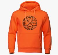 Nueva sudadera con capucha de algodón para hombre de invierno y otoño, sudadera de calle informal cálida con leyenda de los guerreros Odin de los vikingos - details 5