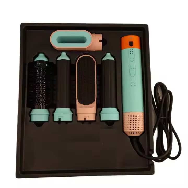 Rizador de pelo automático de alta velocidad y bajo ruido 5 en 1, cepillo de aire caliente con función de secador de pelo Herramienta de peinado multifuncional de 1350W - 1
