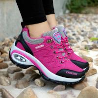 Zapatillas de deporte para mujer, zapatos de plataforma cómodos y transpirables, zapatos informales con cordones a la moda para mujer, botas cortas para exteriores - details 7