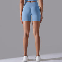 Pantalones cortos de Yoga para mujer, Shorts deportivos de secado rápido, realce de glúteos, sin costuras, para entrenamiento de ciclismo y gimnasio - details 64