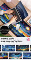 Alfombrilla de ratón extra grande antideslizante para juegos de oficina, universal, varios patrones disponibles, deportes electrónicos, paisaje de Anime - details 1