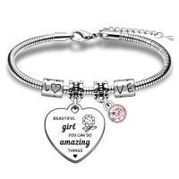 Pulsera de acero inoxidable con etiqueta y letras de acero, la más vendida en Italia. - details 0