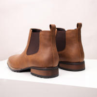 Botas de vaquero occidentales bordadas vintage Botas Chelsea de tacón cuadrado con parte superior baja - details 6