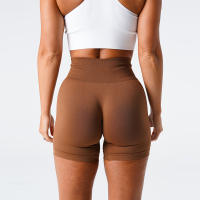 Seamless Professional Sports Shorts Spandex Shorts for Women's Fitness, Elastic, Breathable, Hip Lifting, Casual Sports, Running - details 2