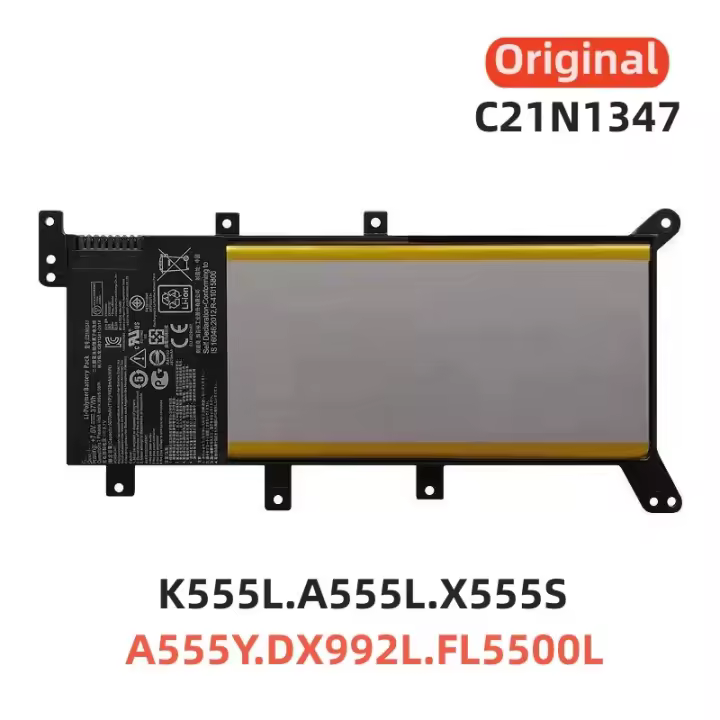 100% Original 7,5 V 5070mAh para ASUS C21N1347 K555L A555L X555S/Y/LD/MA A555Y/B/Q DX992L FL5500L VM590 batería del ordenador portátil - 1