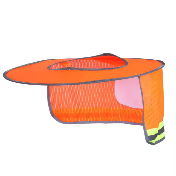 Protector solar de verano para exteriores, casco de seguridad transpirable, cubierta protectora para el cuello, protector naranja - 1