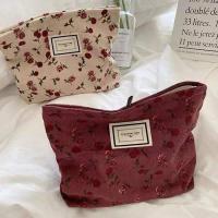 Bolsa de Maquillaje Retro Leopardo de Pana Bolsa de Almacenamiento y Limpieza de Labiales para Mujeres - details 1