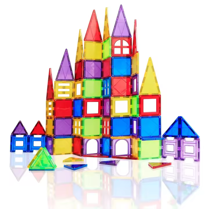 Juego de Bloques de Construcción Magnéticos Romboss para Niños y Niñas Juguete Educativo Montessori para la Construcción de Habilidades Cognitivas Flexibles Juego de Plástico para 3-12 Años - 1
