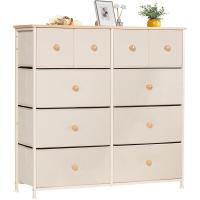 con 10 cajones de tela, cómoda para dormitorio, mueble de almacenamiento, muebles de dormitorio, cómoda para cocina, oficina, pasillo, mueble para TV con cajones - details 7