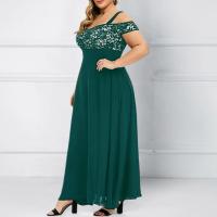 Vestido largo de talla grande de manga corta para mujer, vestido largo de noche para fiesta, hombros descubiertos, vestidos formales para ocasiones de talla grande 5XL 6XL - details 10