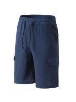 Pantalones cortos Cargo de lino con múltiples bolsillos para hombre, pantalones cortos con cordón de cintura a la moda para exteriores - details 9
