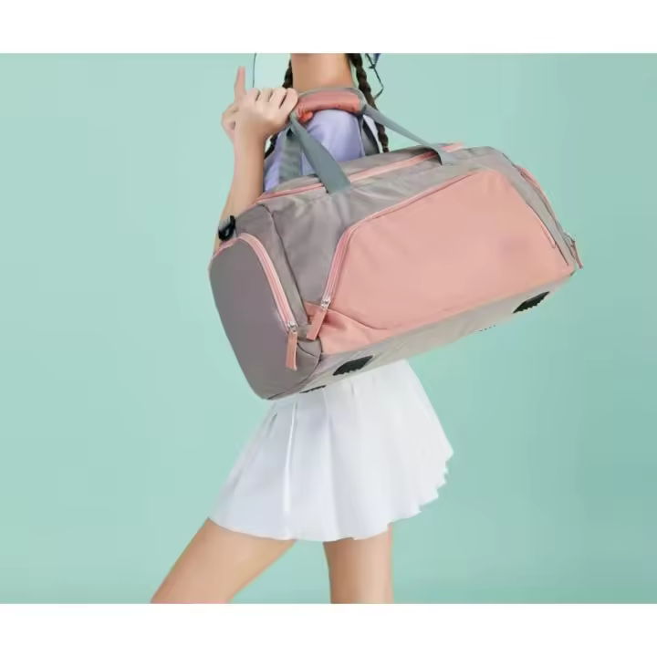 40L Bolsa de Deporte Mujer Bolsa Viaje Bolsas de Gimnasia con Compartimento para Zapatos Impermeable Bolsa de Fin de Semana para Entrenamiento Travel Duffle Yoga 53x27x27CM - 1